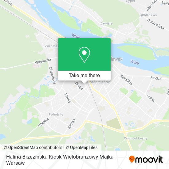 Карта Halina Brzezinska Kiosk Wielobranzowy Majka