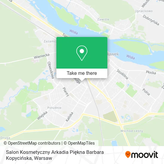 Карта Salon Kosmetyczny Arkadia Piękna Barbara Kopycińska