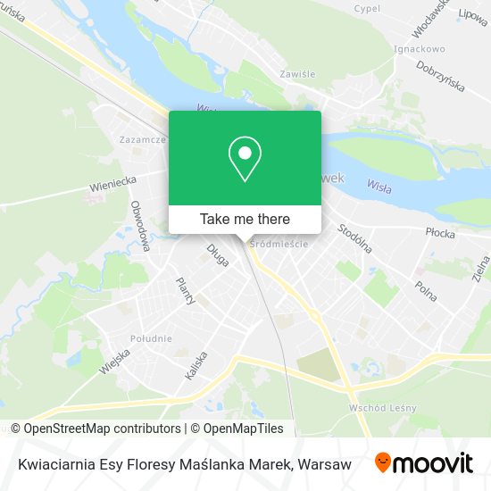 Kwiaciarnia Esy Floresy Maślanka Marek map