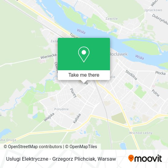 Usługi Elektryczne - Grzegorz Plichciak map