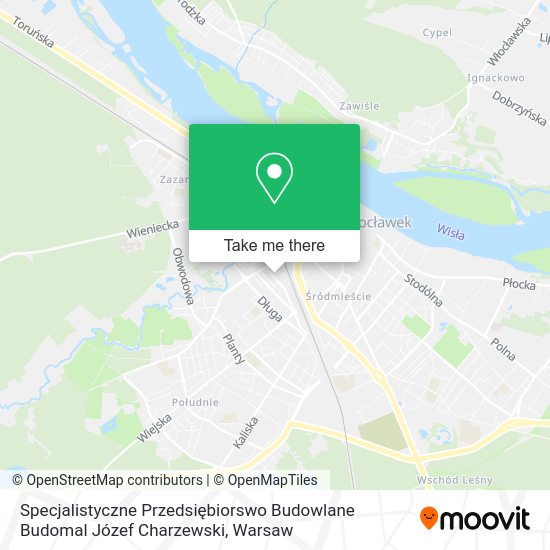 Specjalistyczne Przedsiębiorswo Budowlane Budomal Józef Charzewski map