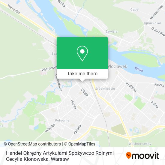 Handel Okrężny Artykułami Spożywczo Rolnymi Cecylia Klonowska map