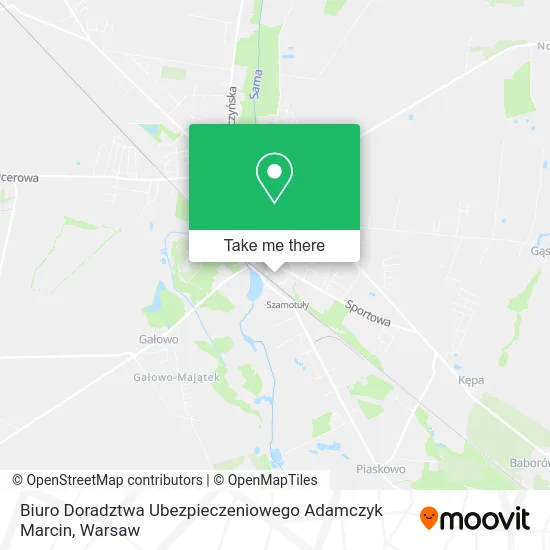 Карта Biuro Doradztwa Ubezpieczeniowego Adamczyk Marcin