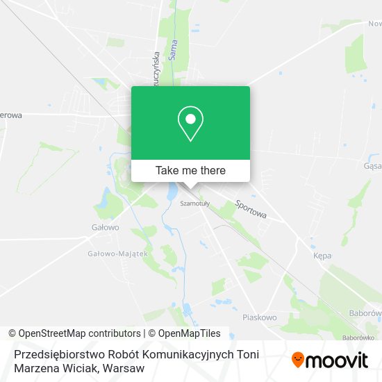 Przedsiębiorstwo Robót Komunikacyjnych Toni Marzena Wiciak map