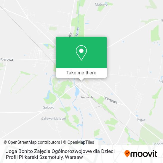 Joga Bonito Zajęcia Ogólnorozwojowe dla Dzieci Profil Piłkarski Szamotuły map