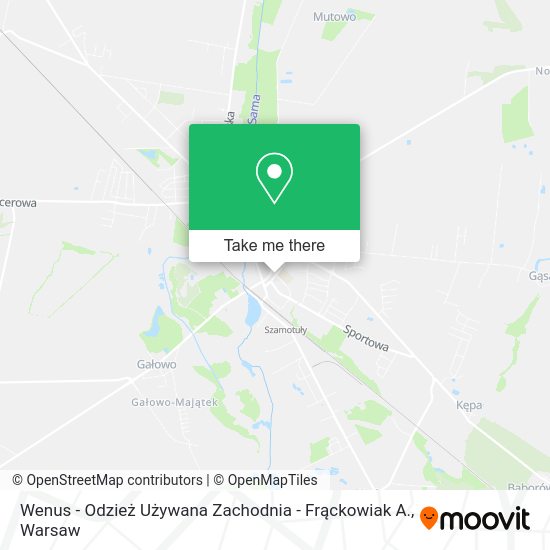 Wenus - Odzież Używana Zachodnia - Frąckowiak A. map