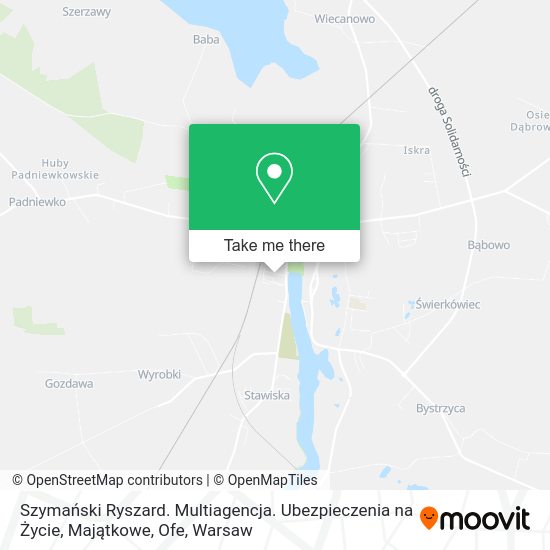 Szymański Ryszard. Multiagencja. Ubezpieczenia na Życie, Majątkowe, Ofe map