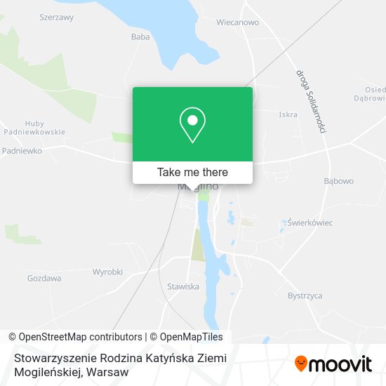 Карта Stowarzyszenie Rodzina Katyńska Ziemi Mogileńskiej