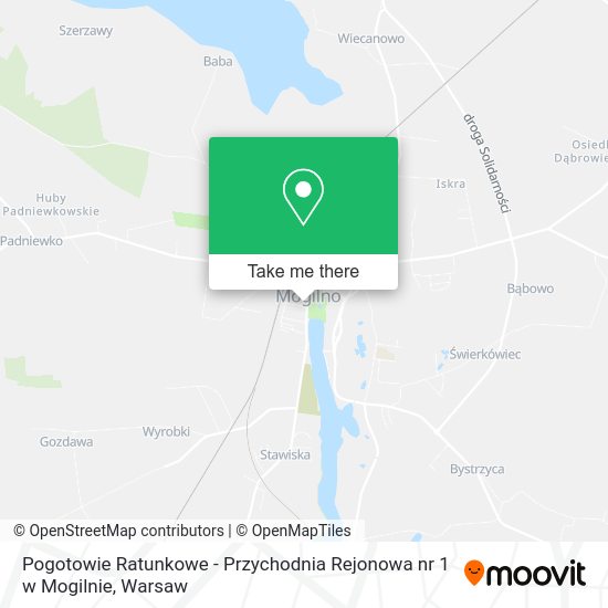 Карта Pogotowie Ratunkowe - Przychodnia Rejonowa nr 1 w Mogilnie