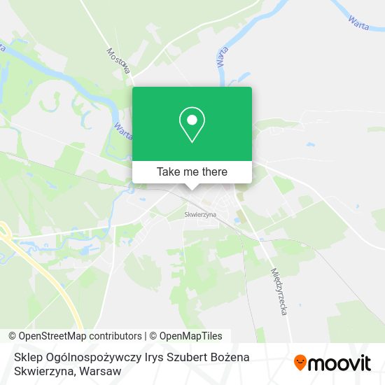 Sklep Ogólnospożywczy Irys Szubert Bożena Skwierzyna map