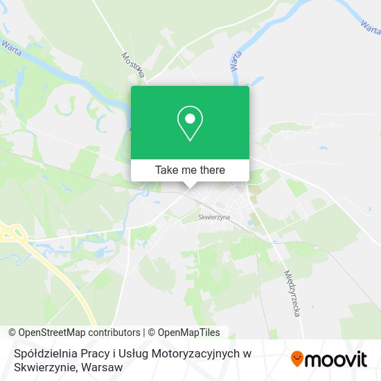 Spółdzielnia Pracy i Usług Motoryzacyjnych w Skwierzynie map