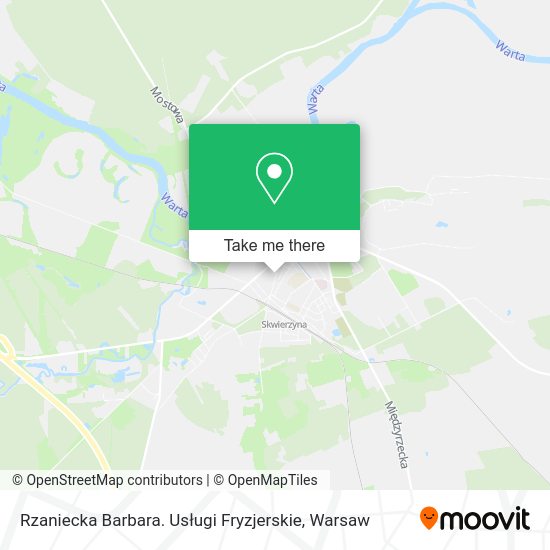 Rzaniecka Barbara. Usługi Fryzjerskie map