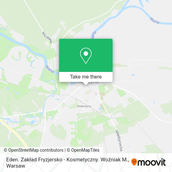 Eden. Zakład Fryzjersko - Kosmetyczny. Woźniak M. map