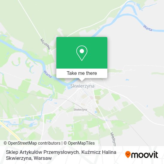 Sklep Artykułów Przemysłowych. Kuźmicz Halina Skwierzyna map