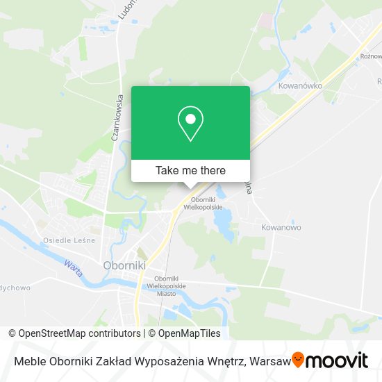 Meble Oborniki Zakład Wyposażenia Wnętrz map