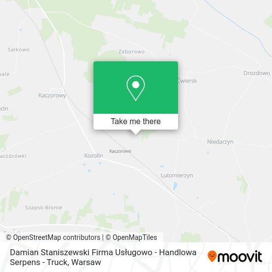 Damian Staniszewski Firma Usługowo - Handlowa Serpens - Truck map