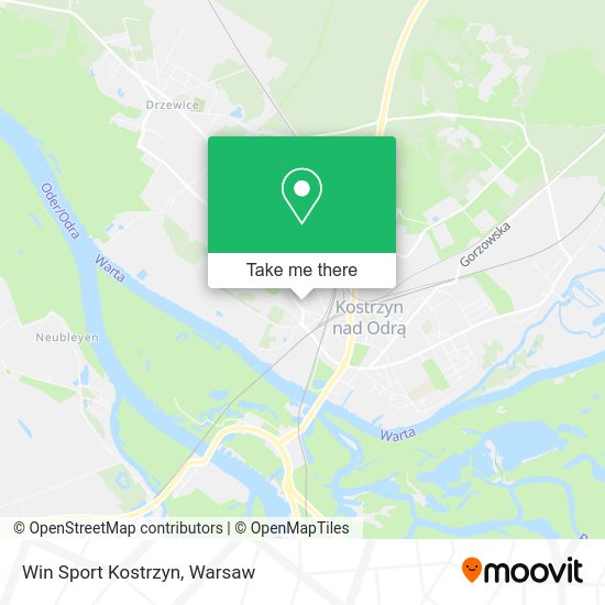 Win Sport Kostrzyn map