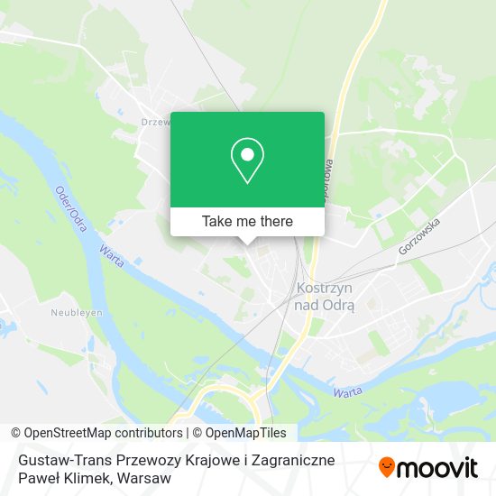 Gustaw-Trans Przewozy Krajowe i Zagraniczne Paweł Klimek map