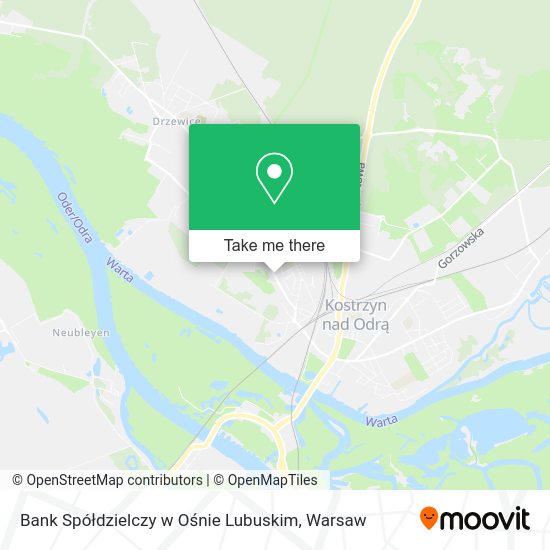 Bank Spółdzielczy w Ośnie Lubuskim map