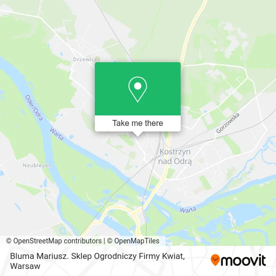 Карта Bluma Mariusz. Sklep Ogrodniczy Firmy Kwiat