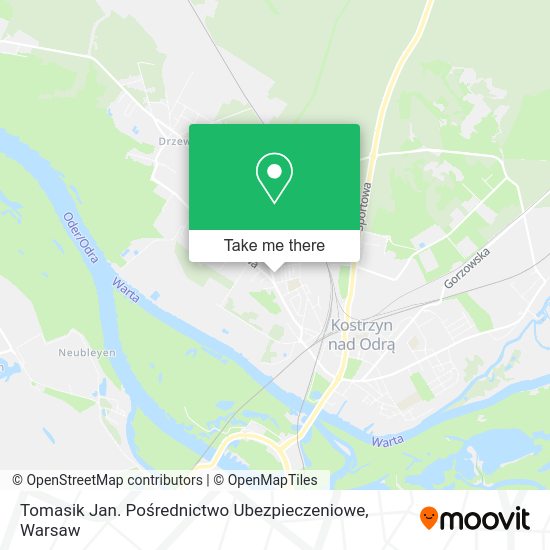 Tomasik Jan. Pośrednictwo Ubezpieczeniowe map