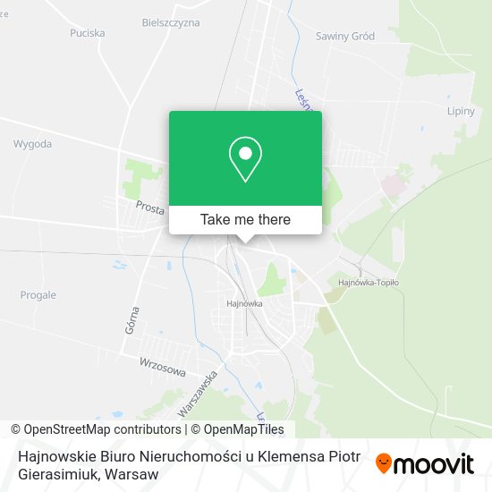 Hajnowskie Biuro Nieruchomości u Klemensa Piotr Gierasimiuk map