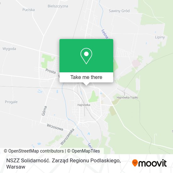 NSZZ Solidarność. Zarząd Regionu Podlaskiego map