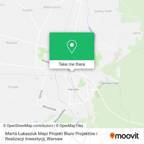 Marta Łukaszuk Mapi Projekt Biuro Projektów i Realizacji Inwestycji map