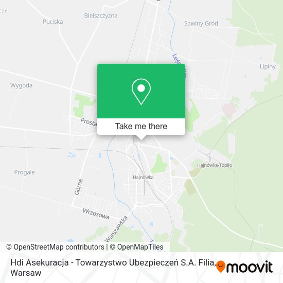 Hdi Asekuracja - Towarzystwo Ubezpieczeń S.A. Filia map