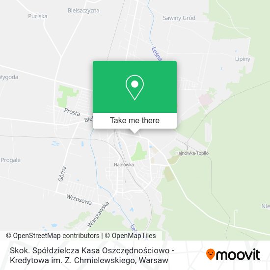 Skok. Spółdzielcza Kasa Oszczędnościowo - Kredytowa im. Z. Chmielewskiego map