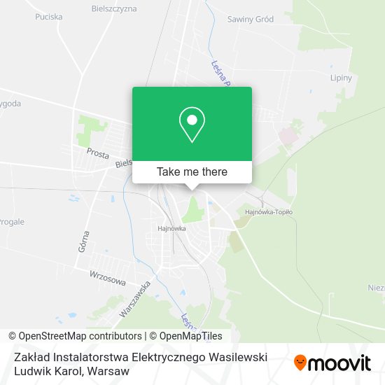 Zakład Instalatorstwa Elektrycznego Wasilewski Ludwik Karol map