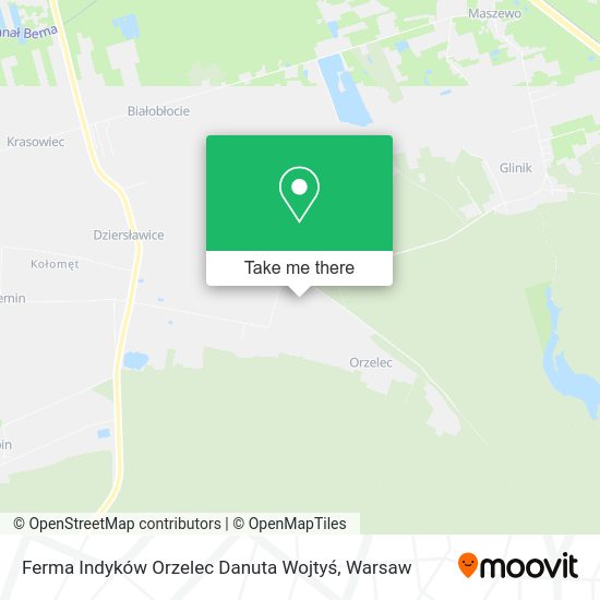 Ferma Indyków Orzelec Danuta Wojtyś map