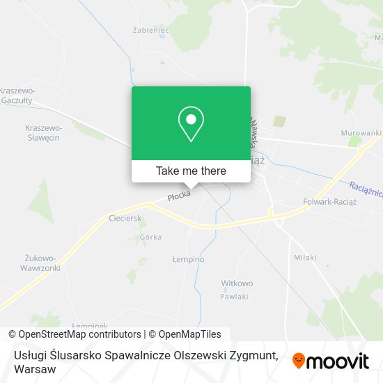 Usługi Ślusarsko Spawalnicze Olszewski Zygmunt map