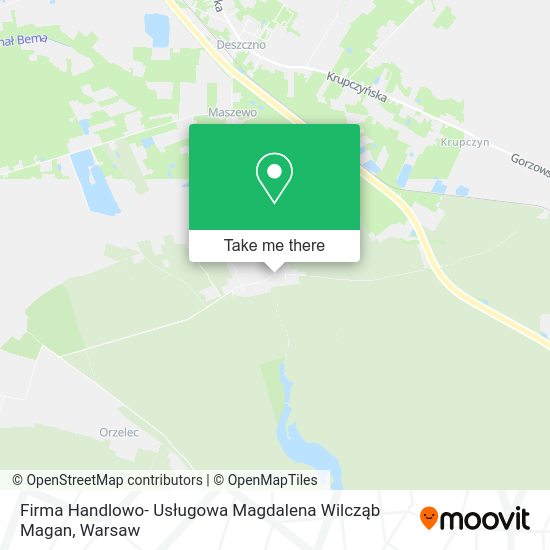 Firma Handlowo- Usługowa Magdalena Wilcząb Magan map