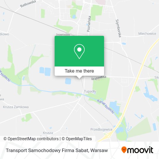 Transport Samochodowy Firma Sabat map