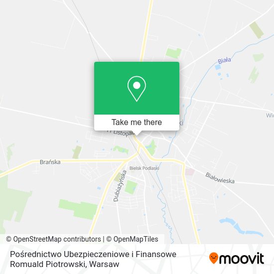 Pośrednictwo Ubezpieczeniowe i Finansowe Romuald Piotrowski map