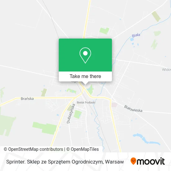 Карта Sprinter. Sklep ze Sprzętem Ogrodniczym