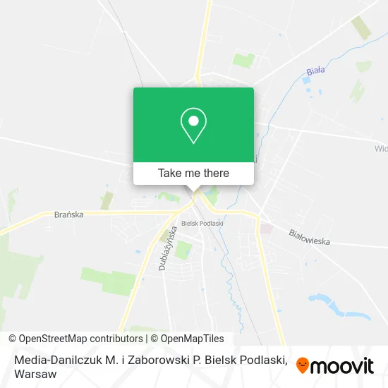 Карта Media-Danilczuk M. i Zaborowski P. Bielsk Podlaski