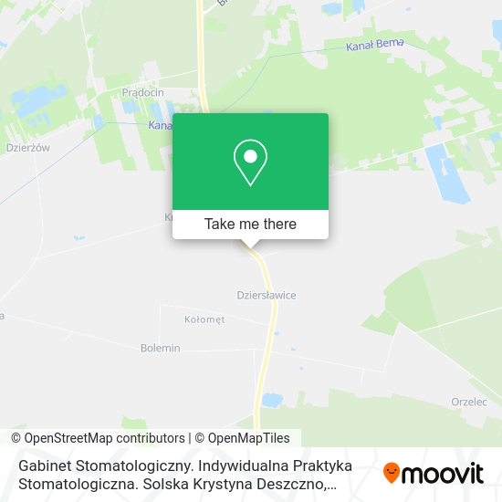 Gabinet Stomatologiczny. Indywidualna Praktyka Stomatologiczna. Solska Krystyna Deszczno map