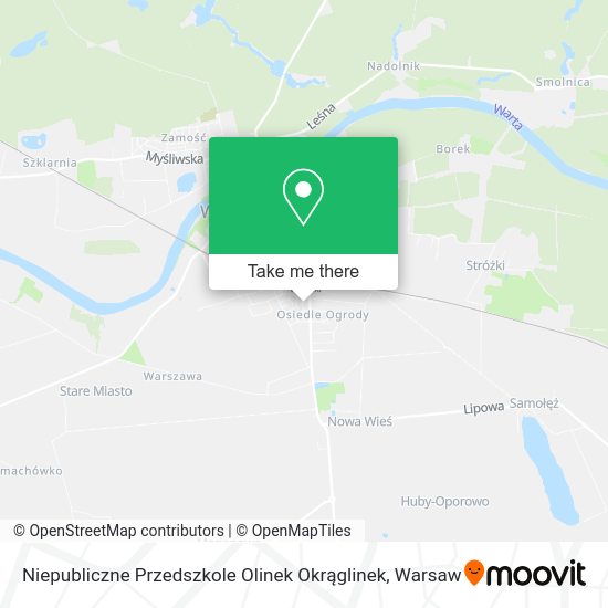 Niepubliczne Przedszkole Olinek Okrąglinek map