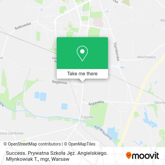 Success. Prywatna Szkoła Jęz. Angielskiego. Młynkowiak T., mgr map