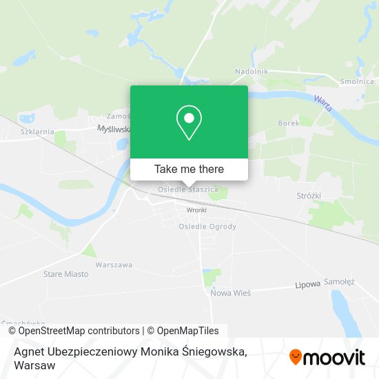 Agnet Ubezpieczeniowy Monika Śniegowska map