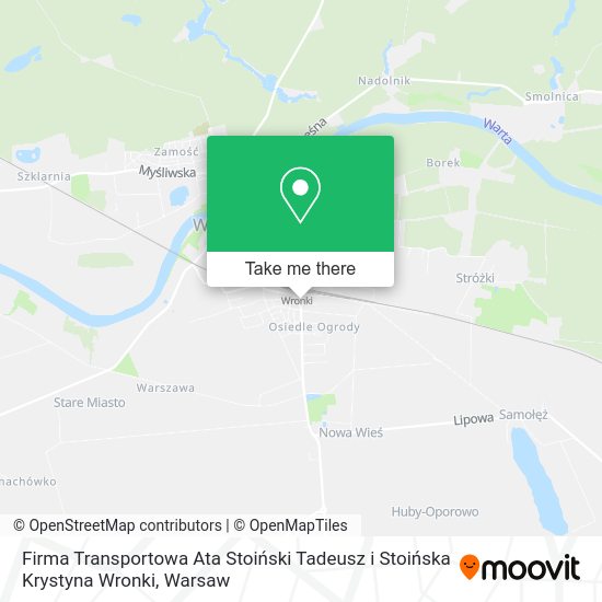 Firma Transportowa Ata Stoiński Tadeusz i Stoińska Krystyna Wronki map