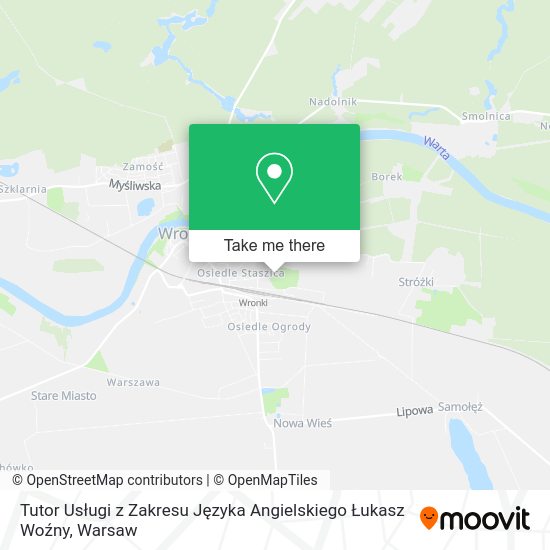 Tutor Usługi z Zakresu Języka Angielskiego Łukasz Woźny map