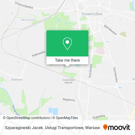 Szparagowski Jacek. Usługi Transportowe map