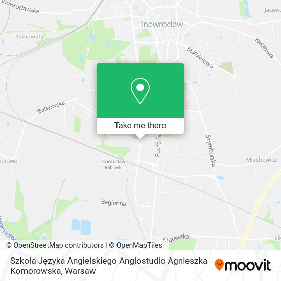 Szkoła Języka Angielskiego Anglostudio Agnieszka Komorowska map