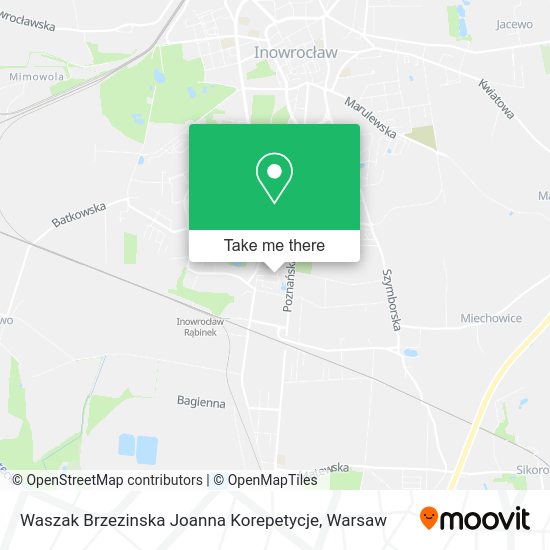 Waszak Brzezinska Joanna Korepetycje map