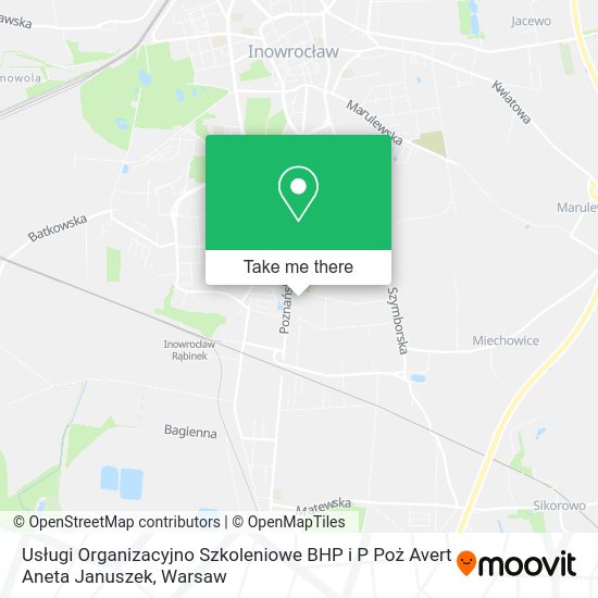 Usługi Organizacyjno Szkoleniowe BHP i P Poż Avert Aneta Januszek map