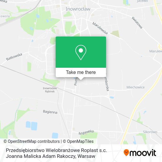 Przedsiębiorstwo Wielobranżowe Roplast s.c. Joanna Malicka Adam Rakoczy map