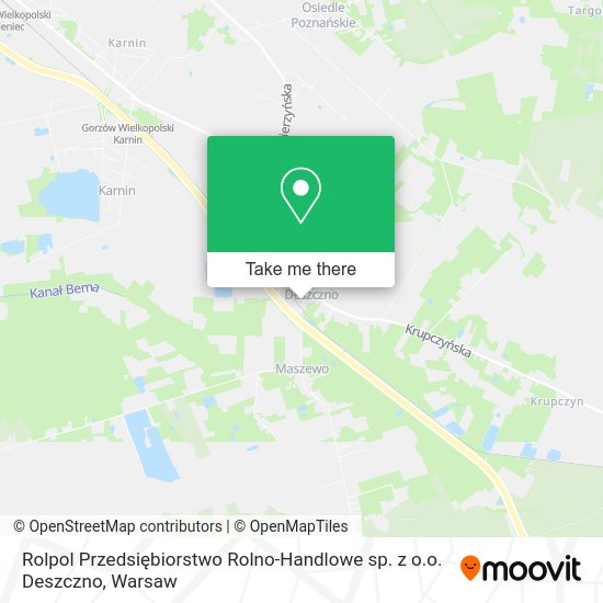 Rolpol Przedsiębiorstwo Rolno-Handlowe sp. z o.o. Deszczno map